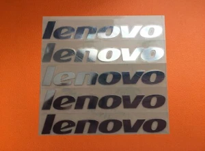 5 pcs Sticker for Lenovo Skylake Silver Chrome Color Logo Decal Badge 60mm x 9mm - Picture 1 of 1