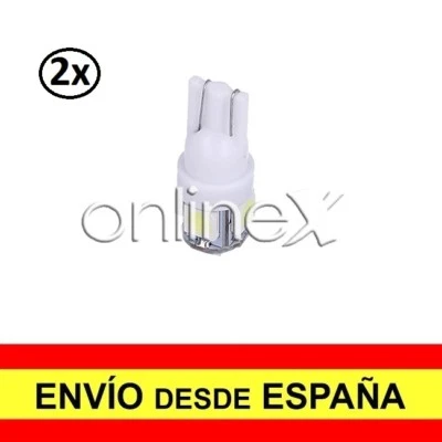 2x Bombilla LED Coche T-10 W5W 5 SMD 12V Luz Blanca Tipo XENON 6000K 2x a2537 - Imagen 1 de 3