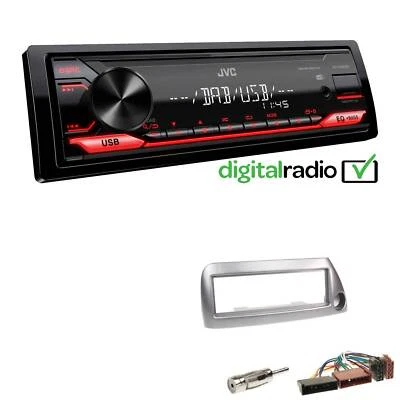 JVC 1-DIN Digital Media Autoradio DAB+ USB AUX für Ford KA 1996-2008 silber - Bild 1 von 4