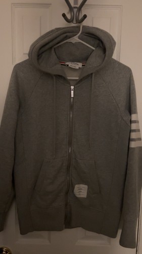 Zip Thom Browne grigio 100% autentico