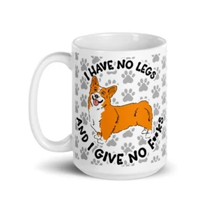 Red Pembroke Welsh Corgi No Legs Mug 15 oz Pet Portrait Coffee Cup Gift - Picture 1 of 24