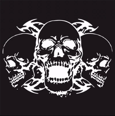 Custom Triple Skull Decal Sticker Car Truck Vehicle Bumper Window Vinyl Vehicle Foto 1 de 4