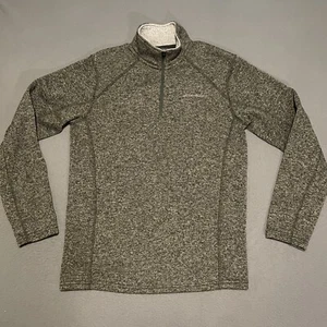 Suéter Suéter Eddie Bauer Para Hombres Gris Medio Cuarto Cremallera Tejido Pullover Suéter - Imagen 1 de 5