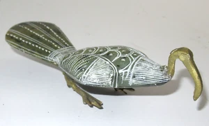 Egyptian Ibis Bird Figurine Hand Carved Sculpture Soap Stone Brass Statue Thoth - Picture 1 of 22