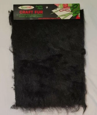 Lote de 6 Peluche Rennocraft Calidad Rennoc PIEL ARTESANAL 9" X 13" Negro Foto 1 de 4