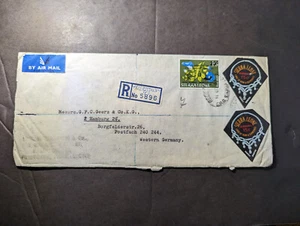 1966 Registered Sierra Leone Airmail Cover Freetown to Hamburg West Germany - Picture 1 of 2