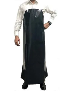 Vinyl Dishwashing Apron, Heavy Duty 23 Mil, Extra Long, Black (Pack of 1) - Picture 1 of 3