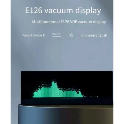 MIC VFD Clock Audio Music Spectrum Display Sound Level Indicator Dot Matrix Gray - Image 1 of 4