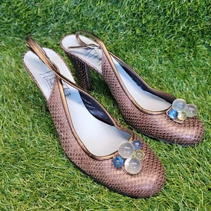 Cynthia Rowley slingback  pumps made in Italy  size 8B - Picture 1 of 22