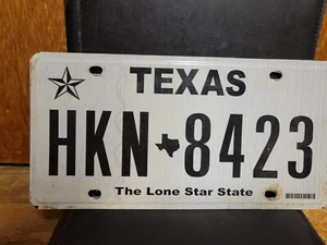 Texas License plate truck Expired Souvenir Collectible 7 digit art HKN8423 VTG - Picture 1 of 7