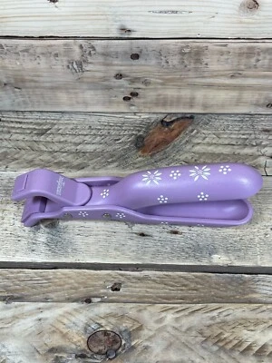 Temptations Presentable Ovenware Tara Tongs Purple White Floral Serving Flatware - Image 1 of 4