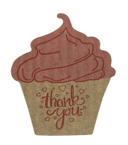 Cupcake a Forma Di Thank You Adesivi/Etichette - Picture 1 of 28