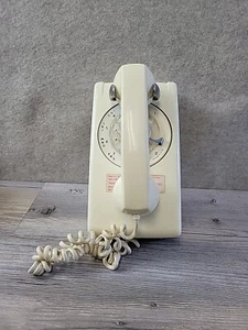 Vintage 1969 Kellogg ITT 554 Rotary Dial Wall Phone Pale Yellow UNTESTED Retro - Picture 1 of 17