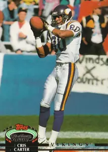 Chris Carter 1992 Topps #382 Minnesota Vikings NFL Card- Free Shipping - Picture 1 of 2