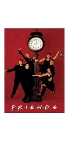 FRIENDS POSTER ~ CLOCK CAST 27x39 Jennifer Aniston Cox Kudrow LeBlanc Perry - Picture 1 of 1