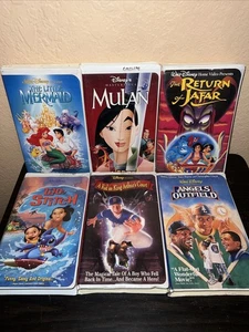 Lot 6 Children and Family VHS Movies Disney: The Little Mermaid, Mulan….. - Picture 1 of 7