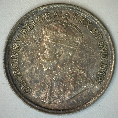 1919 Canada 5 Cent Silver Coin Almost Uncirculated Canadian 5c AU Silver Coin - Image 1 of 2