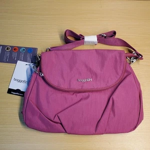 Baggallini Amanda Fuschia Crossbody Bag RFID Washable New with Tags - Picture 1 of 6