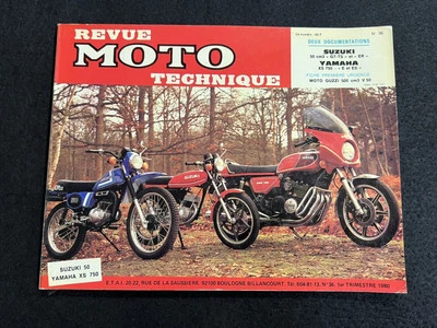 REVUE MOTO TECHNIQUE SUZUKI 50cm3 GT-TS ER, YAMAHA XS 750 E ES #36 1980 MANUAL - Imagen 1 de 3