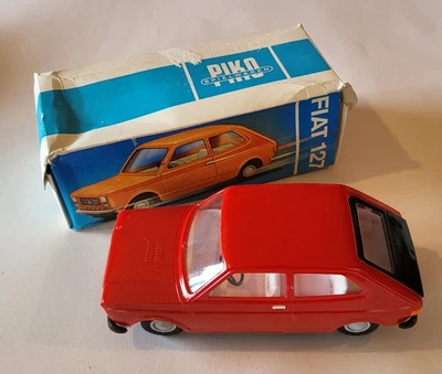 Vintage MIB 7" 1/20 Piko Spielwaren GDR #162 Fiat 127 friction plastic model car - Image 1 of 4