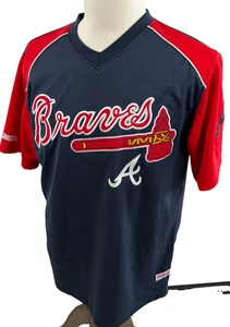 Stitches MLB Atlanta Braves Mens Embroidered Jersey Shirt Medium - Picture 1 of 7