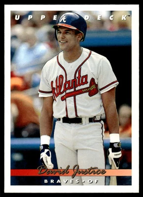 1993 Upper Deck #366 David Justice - Image 1 of 2