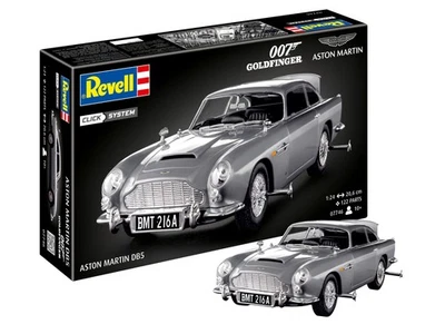 James Bond 007 Goldfinger Aston Martin Db5 [Click System] 1:24 Plastic Model Kit - Immagine 1 di 4