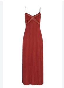 Tigerlily Celestia Charlize red maxi In Cinnamon  dress size 14 lace trim - Picture 1 of 8