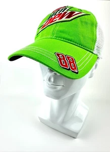 Diet Mtn Dew #88 Hendrick Neon Green White Mesh Hat Nat. Guard Hook & Loop NWOT - Picture 1 of 9