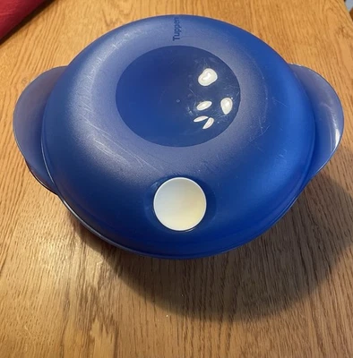 Tupperware Mikrowelle Topf MikroFix 1,1 schwarz/blau Micro fix Neuwertig - Bild 1 von 4