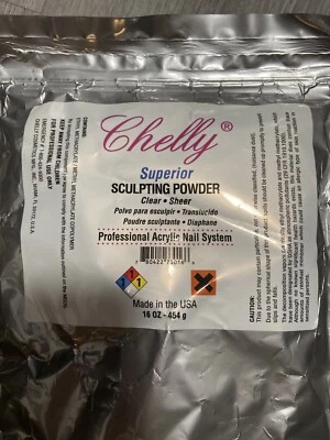 Sistema de uñas acrílico profesional en polvo para esculpir Chelly transparente 16 oz  Foto 1 de 3