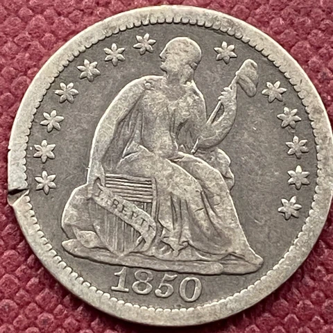 1850 Seated Liberty Half Dime 5c Better Grade #53519 Cover