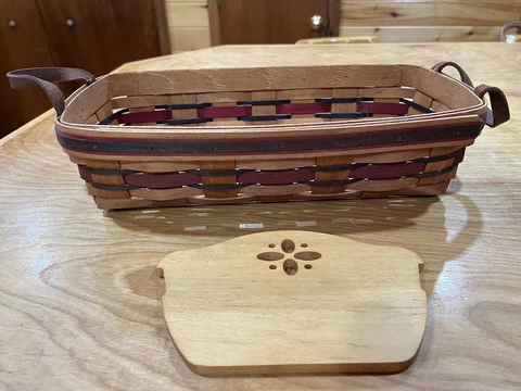 Longaberger Crisco Bread Basket, Fall Bounty, Harvest Center Piece, Pls See Pics Cover