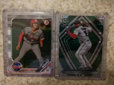 Jonathan Schoop 2020 Chronicles Spectra Green Prizm 5/5 y Alec Bohm Bowman radiocontrol Foto 1 de 4
