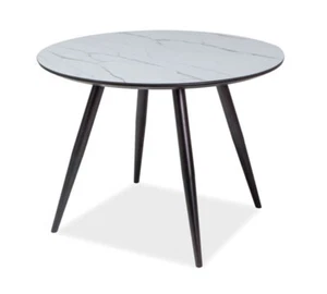 Esstisch Küchentisch Esszimmertisch 100x100x75cm Marmoroptik schwarz 86190720 - Bild 1 von 4