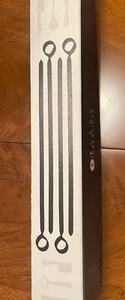 New! Blanc Creatives 4x BBQ Shish Kabob Carbon Steel Grill Skewers. Made In USA - Picture 1 of 15