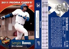 Sergio Burruel 2011 MultiAd Peoria Chiefs #4 Card *AutographDen*
