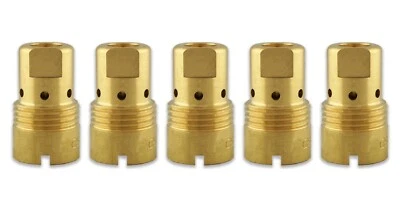 USWELDWIRE 5-pk D-1 Gas Diffuser Brass Centerfire for Bernard MIG Welding Gun Large Nozzle