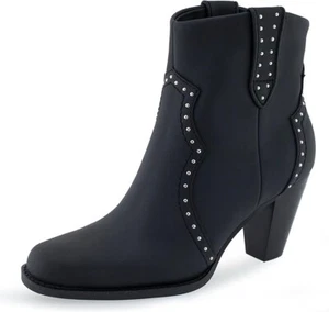 NEW Aerosoles Black Studded Lazu Booties Western Pull On Size 6 US NIB - Picture 1 of 6