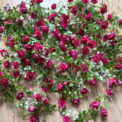 8PC Handmade Flower Vine 1:12 1/6 Scale Dollhouse Miniatures Plastic Accessories - Image 1 of 4