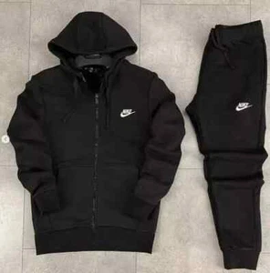 Men's Nike Hoddie Full Zip 2 piece tracksuit Sportswear Fleece Hoddie tracksuit - Picture 1 of 10