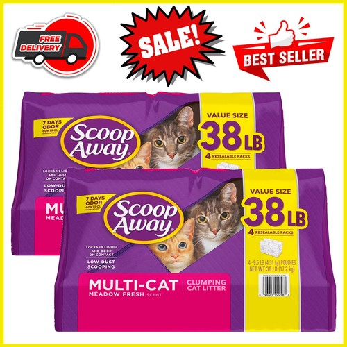2 Pack, Scoop Away MultiCat, Scented Cat Litter, 38 lbs eBay
