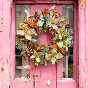 Butterfly Capiz Wreath - Picture 1 of 4