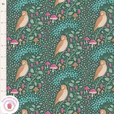 Ткань для лоскутного одеяла TILDA HIBERNATION 100538 Sleepybird Lafayette ТОН ФИННАНГЕР - Изображение 1 из 4