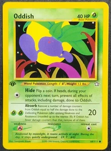 2000 Neo Genesis Oddish 68/111 1st Edition Wotc Vintage Pokemon Card - Picture 1 of 2