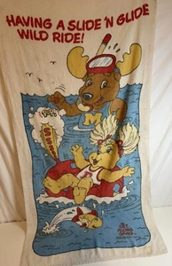 The Get Along Gang Vintage Bath Towel 1984 Cartoon Montgomery Moose Dotty Dog - Picture 1 of 10