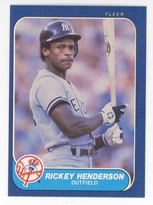 1986 Fleer #108 Rickey Henderson NM+ Condition