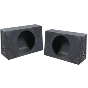 (2) QBomb 12 Inch Sealed Shallow Mount Slim 12" Truck Subwoofer Box Enclosures - Picture 1 of 1