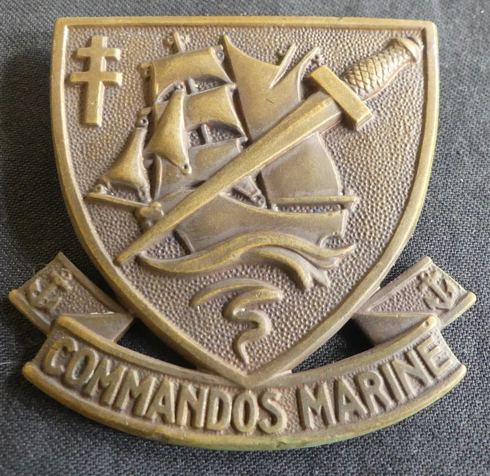 Insigne béret – Commandos Marine – Arthus Bertrand M. Chauvet 1943 – REF 5968 - Photo 1/2