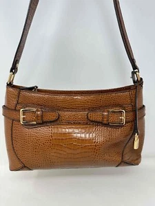 Auténtico bolso de hombro Etienne Aigner cuero marrón cocodrilo - Imagen 1 de 18